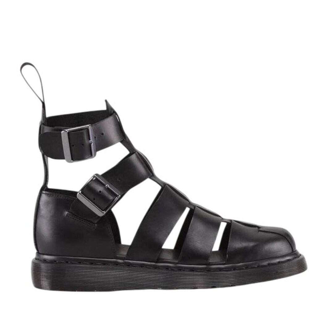 Dr. Martens Geraldo Black Leather Fisherman Sandals - Picture 3 of 9